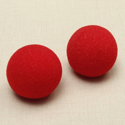 2PCS Close Up Magic Street Trick Soft Sponge Ball Props Clown Nose COD [1004951]