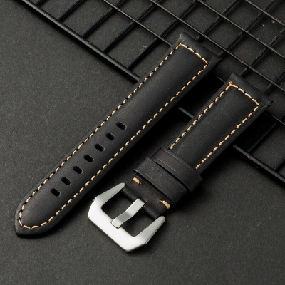 22mm Multi-color Hand-sewn Retro Cow Leather Smart Watch Band Replacement Strap COD [2010132]