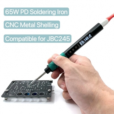 65W L245 Electric Soldering Iron Power Supplying Aluminum Alloy CNC Shell QC PD Type-C Compatible JBC245 COD [1985240]