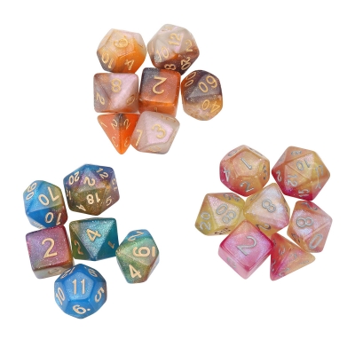 7Pcs Polyhedral Dice Set Board Game Multisided Dices Gadget Acrylic Polyhedral Dices Role Playing Game Accessory For Dungeons Dragon COD [1700348]