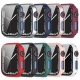 Bakeey Colorful Shockproof Anti-Scratch PC + HD Clear Tempered Glass Full Cover Watch Case Cover for Apple Watch S7 41mm/ 45mm COD