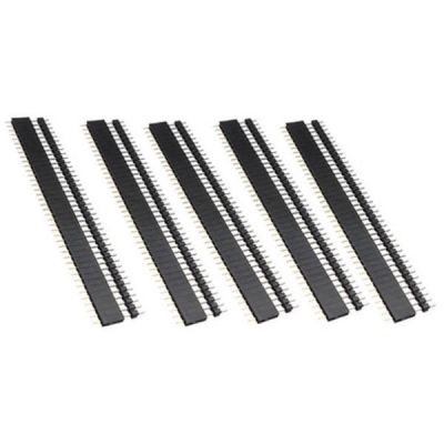 20 Pair 40 Pin 2.54mm Male Female SIL Socket Row Strip PCB Connector [953434]