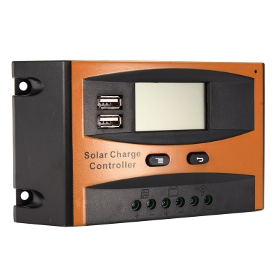 12V/24V 20A Auto USB Charge Controller Solar Panel LCD Display PWM Regulator COD [1267529]