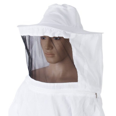 Protective Clothing for Beekeeping Professional Ventilated Full Body Bee Keeping Suit with Leather Gloves White Color COD [1680939]