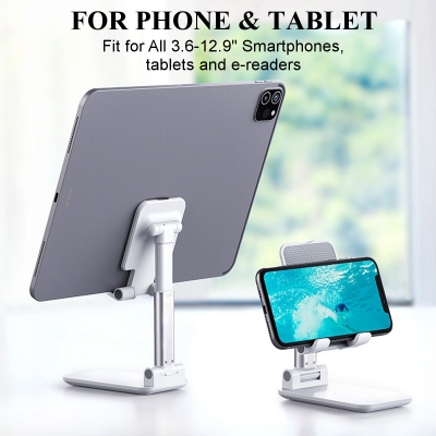 CCT4 Universal Folding Telescopic Desktop Mobile Phone Tablet Holder Stand for iPad Air for iPhone 12 XS 11 Pro POCO X3 NFC COD [1811828]