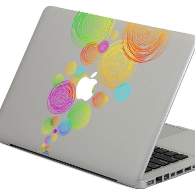 PAG Colored Ring Decorative Laptop Decal Removable Bubble Free Self-adhesive Skin Sticker COD [1032163]