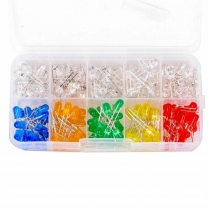 F5 150pcs 5mm Multi-colors Lights Emitting Diodes Assortment Kit White Red Yellow Green Blue Orange F5 DIY PCB COD