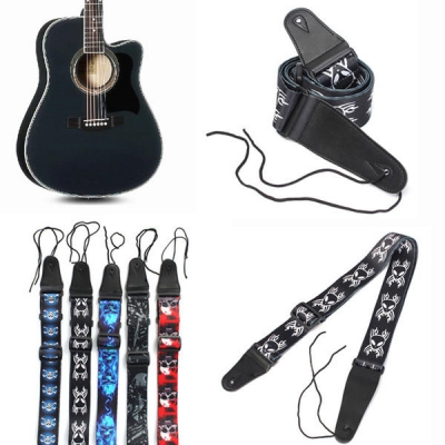 Guitar Strap Polyester Belt Electric Acoustic Bass Skull Punk Style COD [1031610]