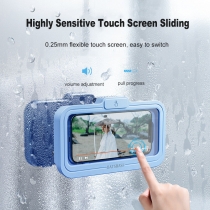 Oatsbasf 6.8 inch 3ATM Waterproof Phone Bag Bathroom Multi-angle Rotatable/ Sensitive Touch Screen/ Anti-fog Free Punching Wall Hanging Phone Box COD