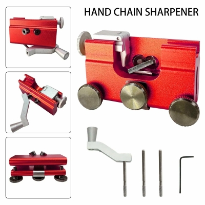 Aluminum Chainsaw Sharpener Portable Chain Saw Chain Saw Sharpener Sharpener with 2pcs Stone Grinders Drill Sharpener COD [1984208]