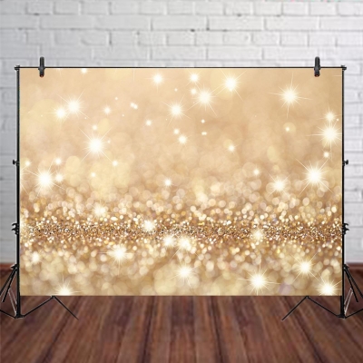 5x3FT 7x5FT 9x6FT Vinyl Gold Glitter Photography Backdrop Background Studio Prop COD [1635479]