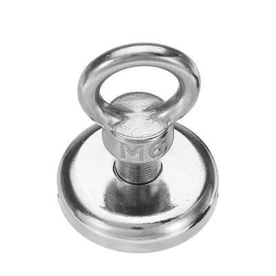 Effetool 36x48mm 50kg Neodymium Recovery Magnet Metal Detector Eyebolt Circular Ring Magnet [1267279]