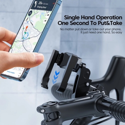 Essager Bicycle Phone Holder Holder Bike Handlebar Clip Stand GPS Motorcycle Mount Bracket for iPhone 14 Pro Max for Xiaomi for Samsung COD [1976226]