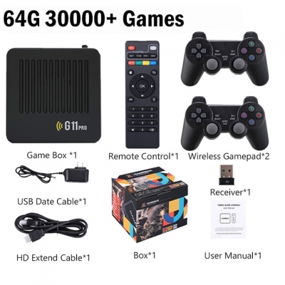 G11 Pro 256G 50000 Games 4K HD Video Game Console TV Game Stick 2.4G Wireless Gamepad for PSP GBC GBA N64 Game Player COD [1983414]