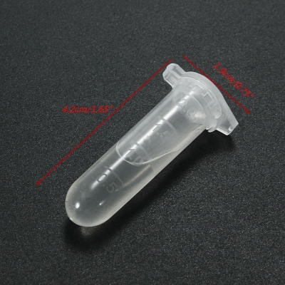 2ml Test Tube Centrifuge Vial Clear Plastic with Snap Cap for Lab Laboratory COD [1156457]