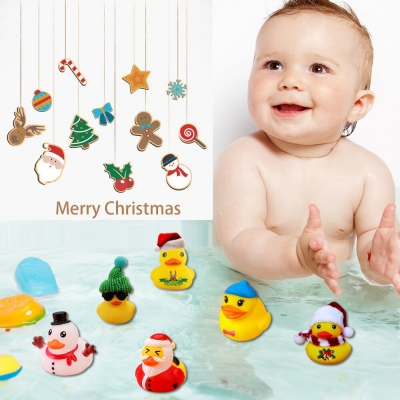 Christmas Advent Calendar Countdown with 24 Rubber Ducks Days Kids Adults Playing Funny Gifts Decoration Toys COD [2001302]