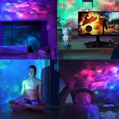 Astronaut Starry Sky Projector Adjustable Nebula Night Light Remote Star Galaxy Night Light For Bedroom Gaming Room Home Decor Toy COD [1988072]