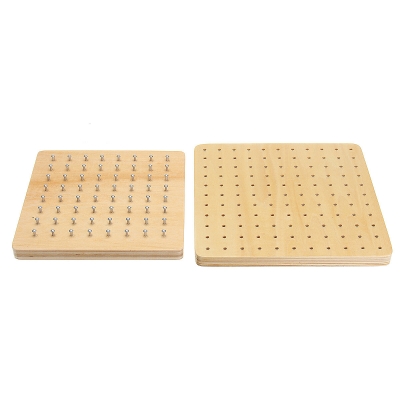 Wooden Nail Board Plate Kids Mathematics Geometry Space Educational Children Toy COD [1708640]