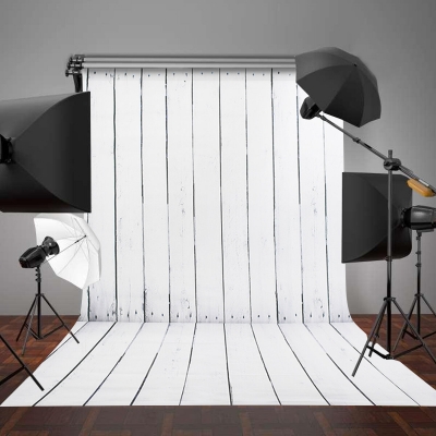 MOHOO 1.5*2.1m White Wood Photography Backdrops Retro Wooden Background Photography Photo Props COD [2003328]