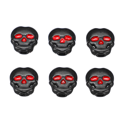 6pcs Plastic Skull Head Shape Guitar Tuning Peg Tuner Machine Head Replacement Button Knob Handle [1855555]