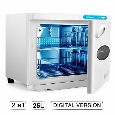 RTD-23A 25L Towel Cabinet High Capacity Quick Heating Efficient Towel Warmer and Sterilizer 200W Power 70±10℃ Temperature Range Perfect for Spas Salons and Homes Dual-Sterilization Techniques [2005718]