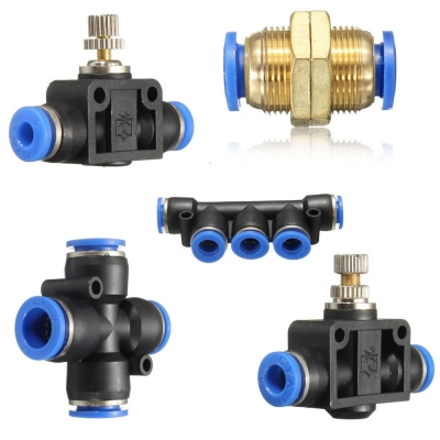 Pneumatic Connector Pneumatic Push In Fittings for Air/Water Hose and Tube All Sizes Available COD [1426641]