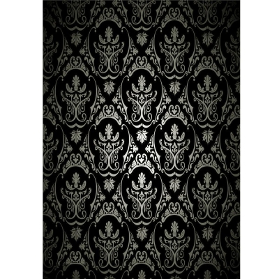 1.5x2.1m Photography Retro Damask Cloth Studio Props Background Vinyl Black COD [1130356]