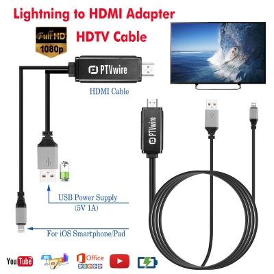 Bakeey USB to HDMI Adapter Cable Support 8 Channels Digital Audio Support Airplay/Mirroring 2M Long COD [1940268]