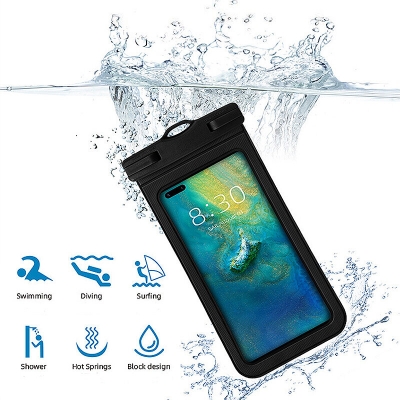 0.3MM Ultra Thin Transparent 30M Waterproof Phone Bag Reusable Sealed Cell Phone Pouch Case for 7.2inch Mobile Phone Swimming Diving Surfing Skiing Swimming [2008380]