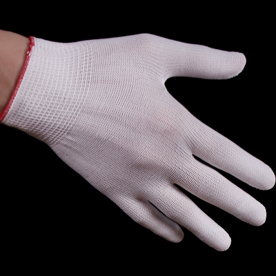 Single Thin White Guitar Gloves Fingertip Anti Pay Nylon String Instrument Electric Bass Gloves [1976857]