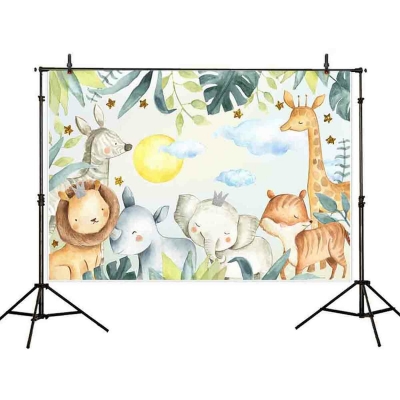 5x3FT 7x5FT 9x6FT Cartoon Forest Animal Birthday Studio Photography Backdrops Background [1680223]