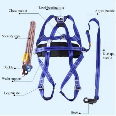 Outdoor Camping Climbing Safety Harness Seat Belt Blue Sitting Rock Climbing Rappelling Tool Rock Climbing Accessory COD [1617556]