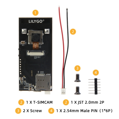 LILYGO® T-SIMCAM ESP32-S3 CAM Development Board WiFi Bluetooth 5.0 Wireless Module With OV2640 Camera TF Slot Adapt T-PCIE SIM COD