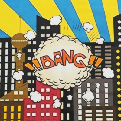 5x7FT 9x6FT Vinyl Cartoon City Bang Booom Photography Backdrop Background Studio Prop COD [1456839]