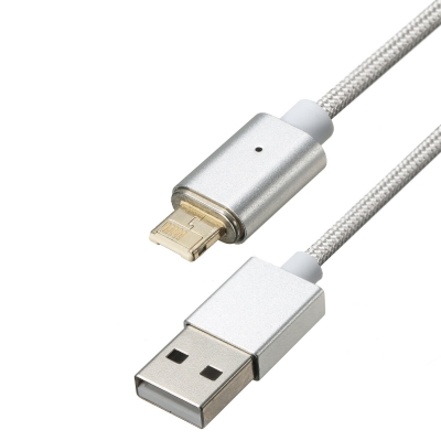 2 in 1 USB to iP/Micro Magnetic Charging Data Cable For iphone X 8/8Plus For Samsung S8 For Xiaomi Redmi Note COD [1262016]