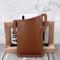 Bakeey Men Vintage Casual Genuine Leather Bag Waist Bag Pouch Leather Belt Bag Purse Under For 6.3 inch Phone Nokia Phone Ulefone Armor 9 COD