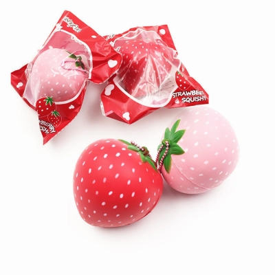 Squishyfun Strawberry Squishy Slow Rising 8CM Squeeze Toy Original Packaging Collection Gift COD [1100966]