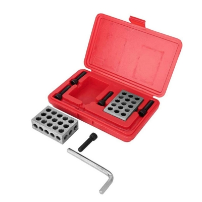 Precision Parallel Blocks 25-50-75mm Metric 1-2-3 23-Hole Parallel Iron Gauge Blocks Accuracy ±0.005mm M10 Thread- With Box Wrench Screws COD [1995411]