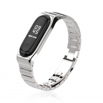 Mijobs Anti-lost Metal Pro Strap Simple Design Watch Band Full Steel Watch Strap for Xiaomi Mi Band3 Non-original COD