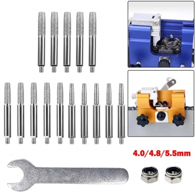 Chainsaw Sharpener Parts Diamond Coated Grinding Head Cylindrical Burr 4 5 6mm For Portable Hand Chain Grinder COD [1987166]