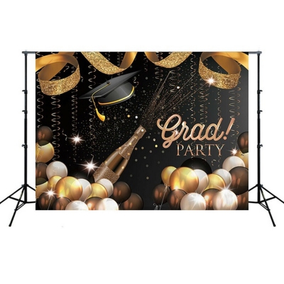 1.5x1m 2.2x1.5m Academic Cap Graduation Ceremony Theme Party Decor Backdrop Photography Background Props COD [1717662]