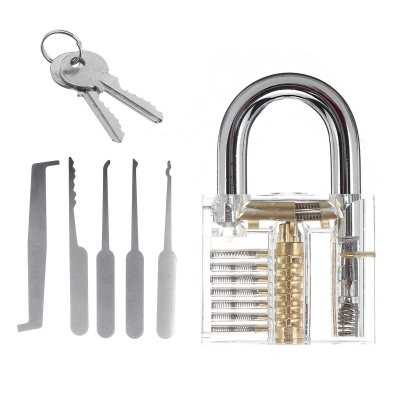 5/19/25PCS Unlocking Locksmith Practice Lock Pick Key Extractor Padlock Lockpick Tool Kits COD [1651816]