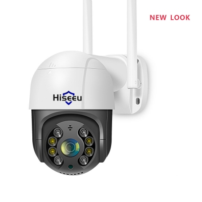 Hiseeu 3MP/5MP PTZ IP Camera Outdoor Security AI Human Detection H.265X Wireless WiFi Video Surveillance Cameras iCsee P2P COD [1982158]