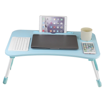 60x40cm Enlarge Foldable with Cup Hole Computer Laptop Desk Table TV Bed Computer Mackbook Desktop Holder COD [1672242]