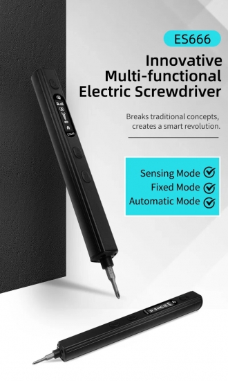 SEQURE ES666 Innovative Multi-functional Electric Screwdriver Smart Somatosensory Recognition LED Illumination Large Capacity Battery Precision Control 30PCS Hexagon Bits Essential Tool for Easy Assem [2008263]