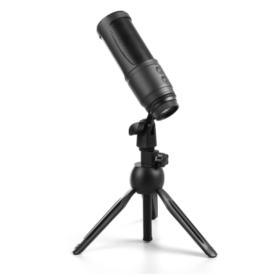 K2S USB Condenser Microphone Meeting Live Streame Game Tripod Professional Condenser Desktop Computer PC FOR Recording Online Class COD [1907406]