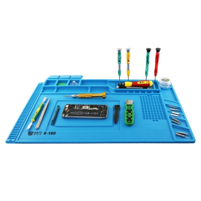 BEST S160 Magnetic Heat Insulation Silicone Pad Desk Mat Maintenance Platform BGA Soldering Repair Station COD [1415938]