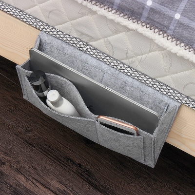 Hanging Bag Bedside Storage Organizer Bed Felt Pocket Sofa Armrest Phone Holder COD [1572076]