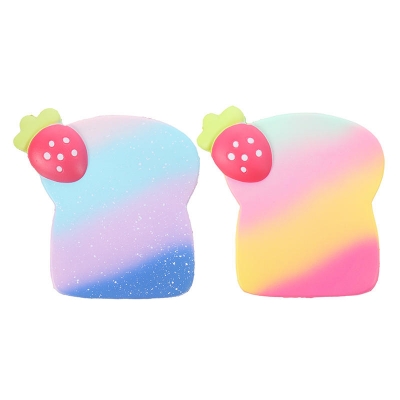 Vlampo Squishy Marshmallow Toast Bread 10*12*4cm Slow Rising With Packaging Collection Gift Soft Toy COD [1243840]