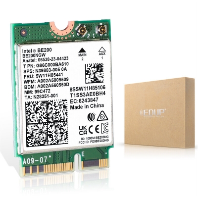 EDUP Intel BE200 WiFi7 Network Card Tri-Band 2.4G/5.8G/6GHz 8774Mbps bluetooth 5.4 M.2 Laptop Wifi Wireless Card COD [2007471]